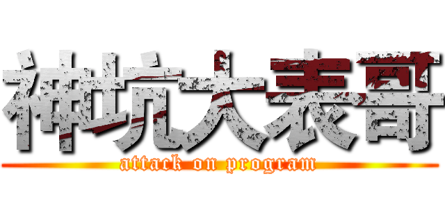 神坑大表哥 (attack on program)