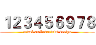 １２３４５６９７８ (attack on Industrial design)