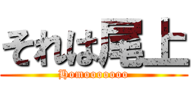 それは尾上 (Homooooooo)