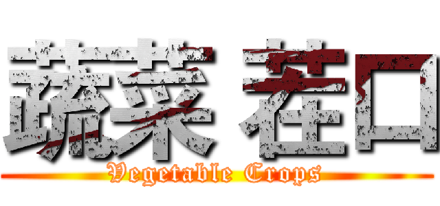 蔬菜 茬口 (Vegetable Crops)
