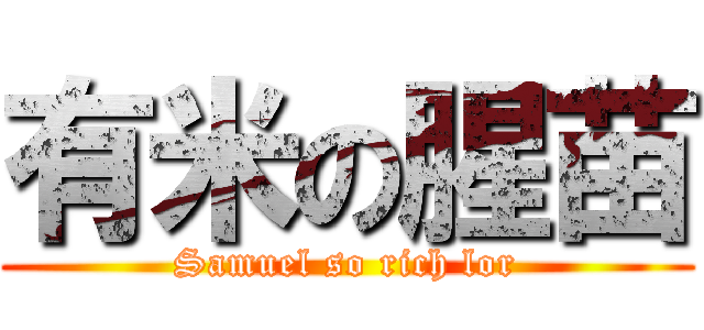 有米の腥苗 (Samuel so rich lor)
