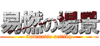 易燃の場景 (flammable setting)
