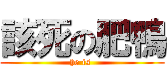 該死の肥鴨 (he is )