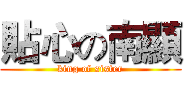 貼心の南顯 (king of sister)