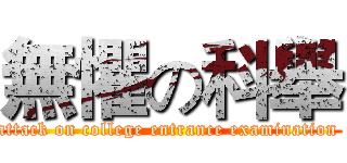 無懼の科舉 (attack on college entrance examination )