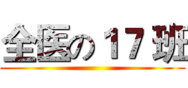 全医の１７ 班 ()