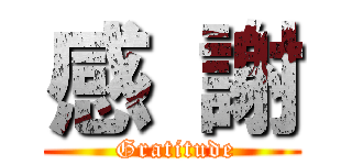 感 謝 ( Gratitude)