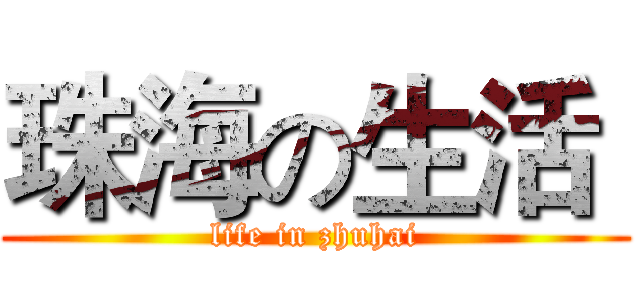 珠海の生活  (life in zhuhai)