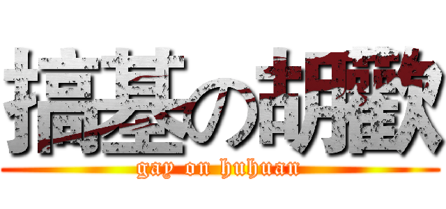 搞基の胡歡 (gay on huhuan)