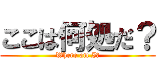 ここは何処だ？ (Where am I?)