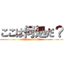 ここは何処だ？ (Where am I?)