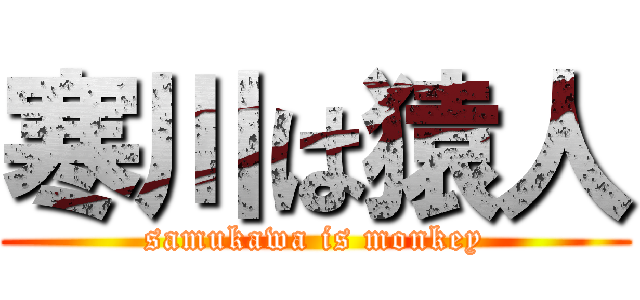 寒川は猿人 (samukawa is monkey)
