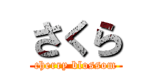 さくら (cherry blossom)