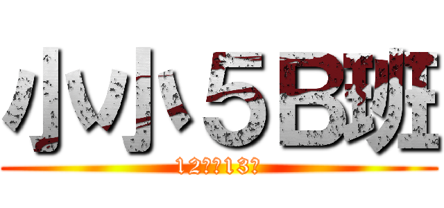 小小５Ｂ班 (12年至13年)