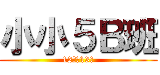 小小５Ｂ班 (12年至13年)
