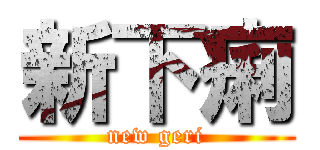 新下痢 (new geri)