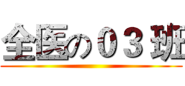 全医の０３ 班 ()