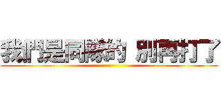 我們是同隊的 別再打了 ()