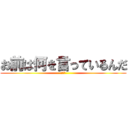 お前は何を言っているんだ (ばか？)