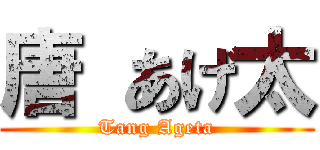 唐 あげ太 (Tang Ageta)