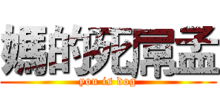 媽的死屌孟 (you is dog)