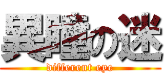 異瞳の迷 (different eye)