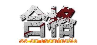 合格 (pass an examination)