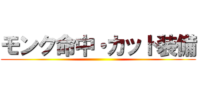 モンク命中・カット装備 ()