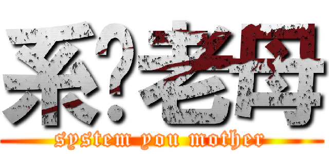 系你老母 (system you mother)