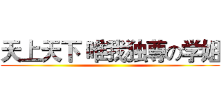 天上天下 唯我独尊の学姐 ()