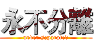 永不分離 (never separated)