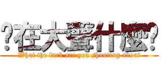 你在大聲什麼啦 (What the fuck are you shouting about)