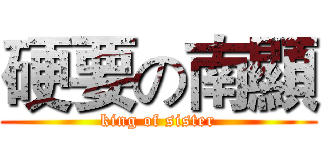 硬要の南顯 (king of sister)