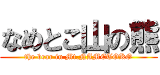 なめとこ山の熊 (the bear in Mt.NAMETOKO)