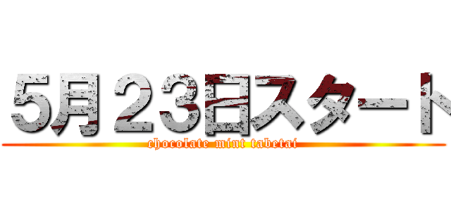 ５月２３日スタート (chocolate mint tabetai)