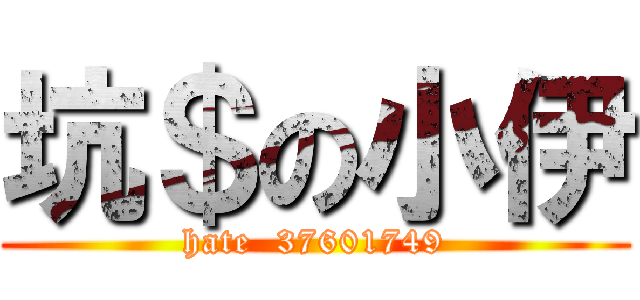 坑＄の小伊 (hate  37601749)