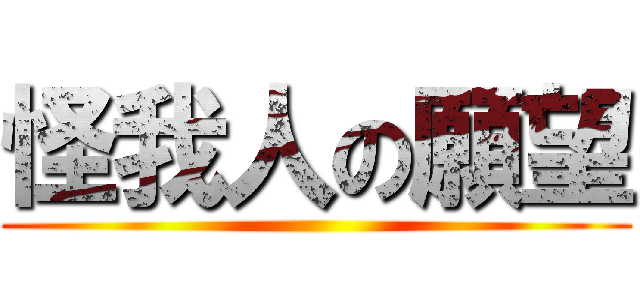 怪我人の願望 ()