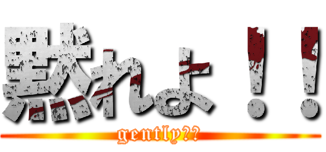黙れよ！！ (gently！！)