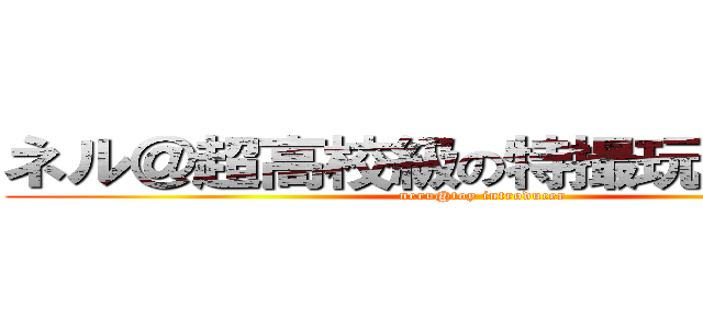 ネル＠超高校級の特撮玩具紹介者 (neru@toy introducer)