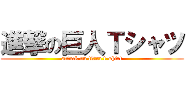 進撃の巨人Ｔシャツ (attack on titan t-shirt)