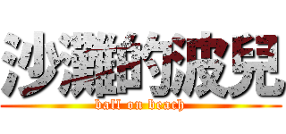 沙灘的波兒 (ball on beach)