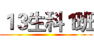 １３生科１班 ()
