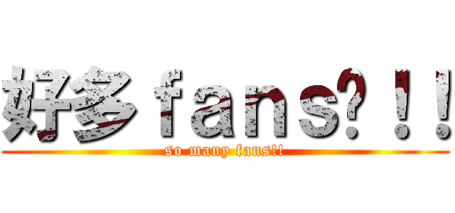 好多ｆａｎｓ啊！！ (so many fans!!)