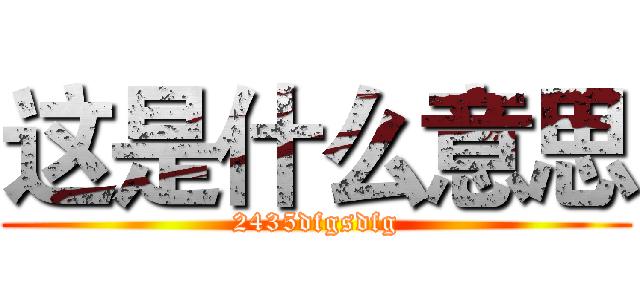 这是什么意思 (2435dfgsdfg)