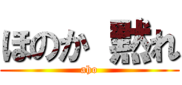 ほのか 黙れ (aho)