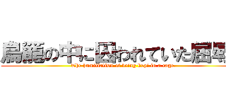 鳥籠の中に囚われていた屈辱を (The humiliation of being kept in a cage.)