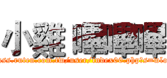 小雞 嗶嗶嗶 (http://class.ruten.com.tw/user/index00.php?s=wlo9954832)