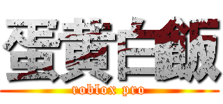 蛋黄白飯 (roblox pro)