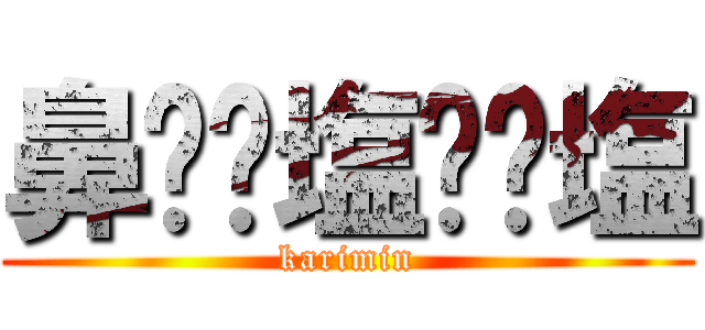 鼻⭐️塩⭐️塩 (karimin)