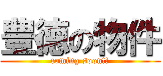 豊徳の物件 (coming soon!!)